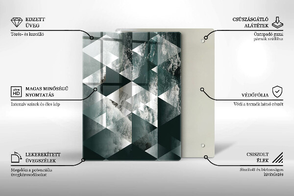 Chopping board Cracked stone gold