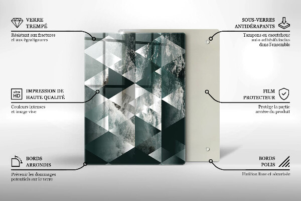 Chopping board Cracked stone gold