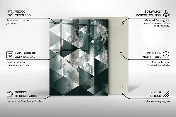 Chopping board Cracked stone gold