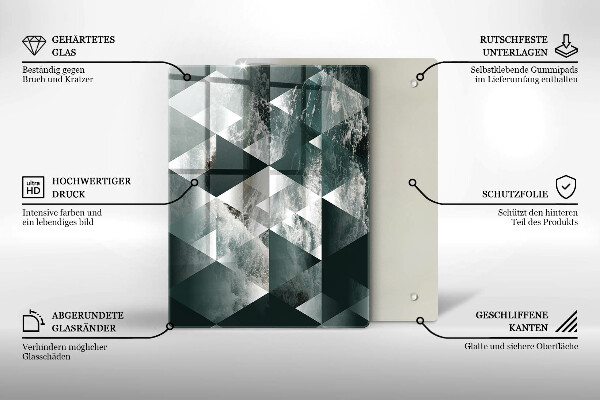 Chopping board Cracked stone gold