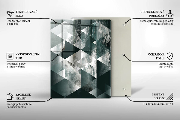 Chopping board Cracked stone gold