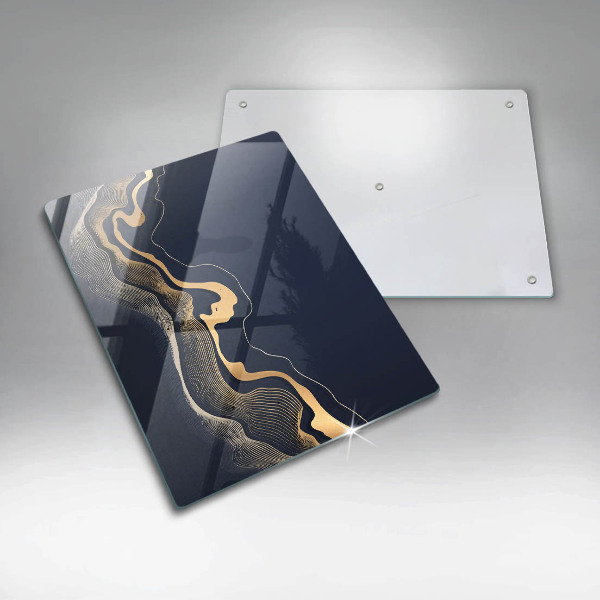 Worktop protector Abstraction golden lines