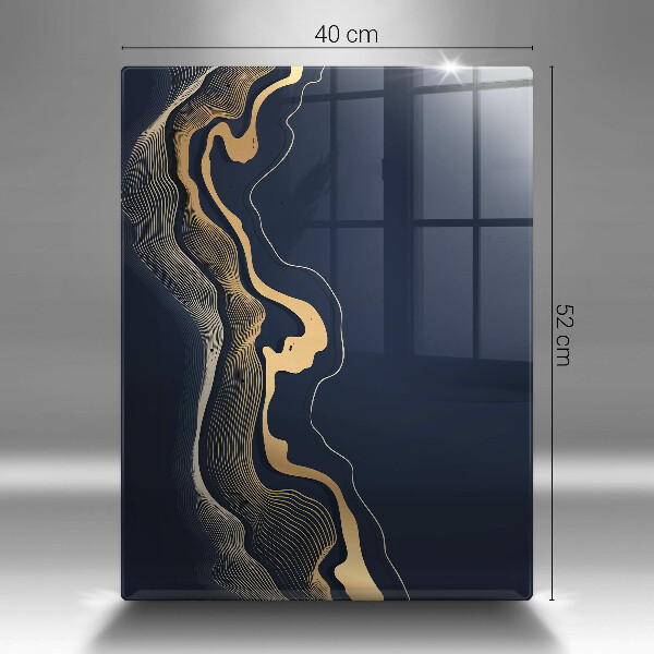 Worktop protector Abstraction golden lines