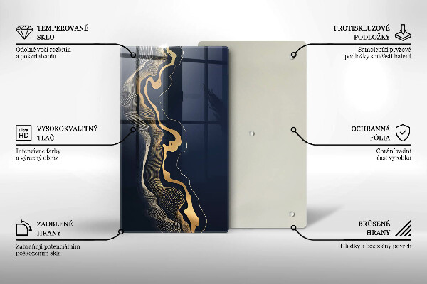 Worktop protector Abstraction golden lines