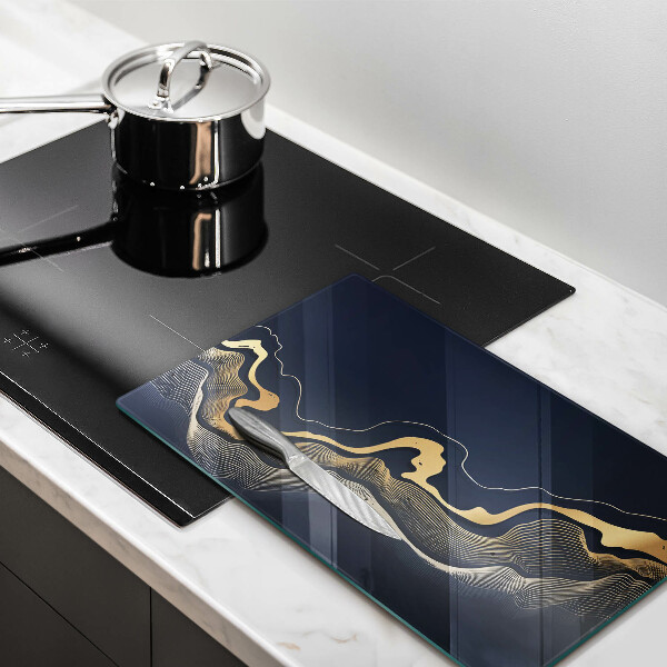 Worktop protector Abstraction golden lines