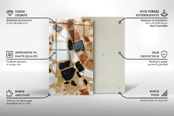 Chopping board Decorative stones