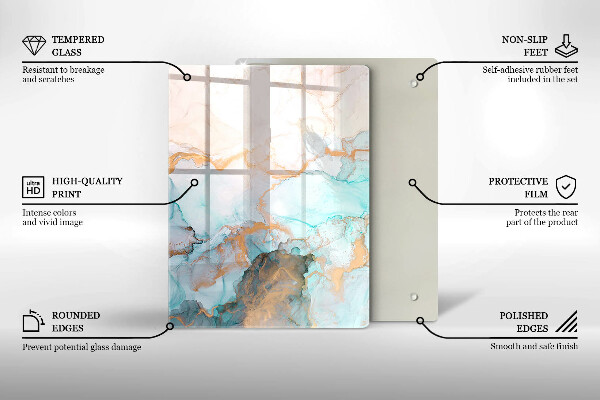 Chopping board Pastel abstraction