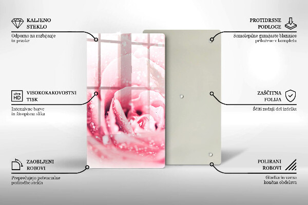 Worktop protector Rosa drops and rose flower