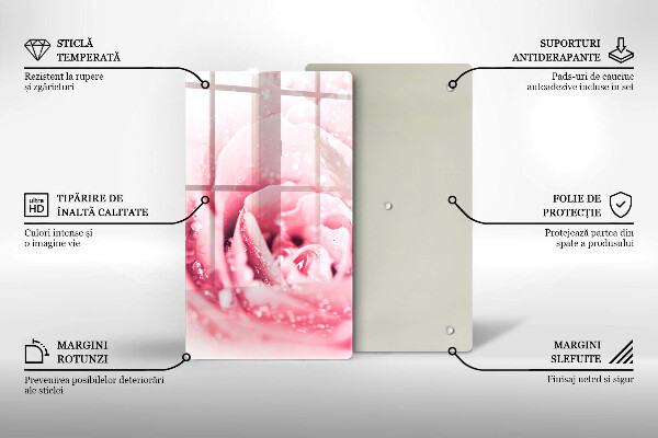 Worktop protector Rosa drops and rose flower