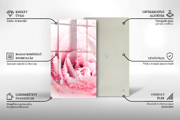 Worktop protector Rosa drops and rose flower