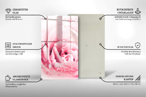 Worktop protector Rosa drops and rose flower