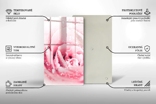 Worktop protector Rosa drops and rose flower