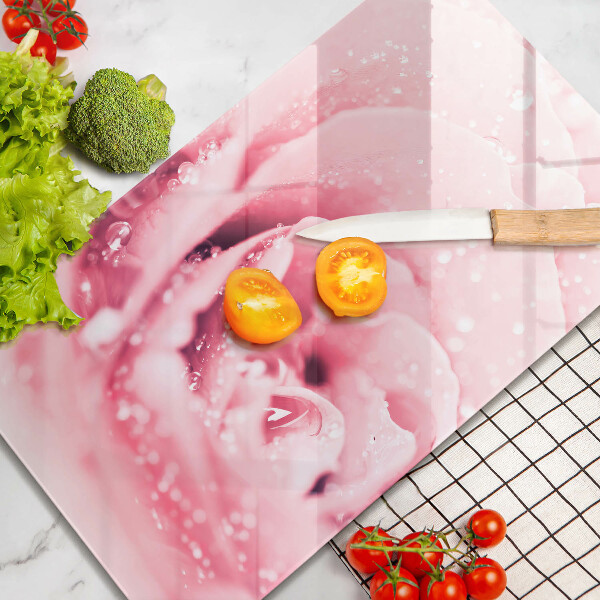 Worktop protector Rosa drops and rose flower