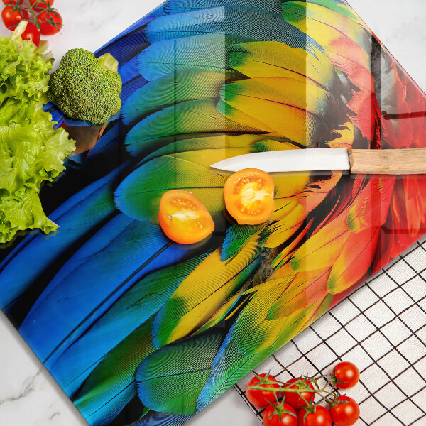 Worktop protector Colorful parrots