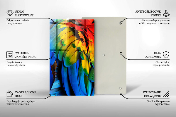 Worktop protector Colorful parrots