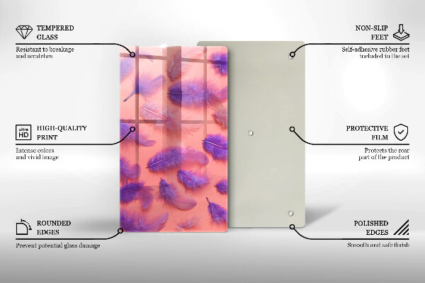 Chopping board Fluffy feathers