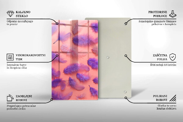 Chopping board Fluffy feathers