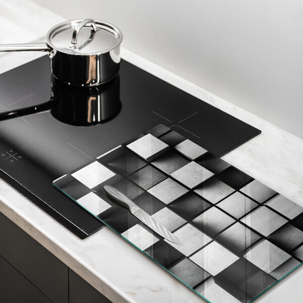 Worktop protector 3D square abstraction