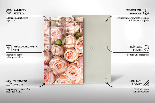 Worktop protector A delicate bouquet of roses