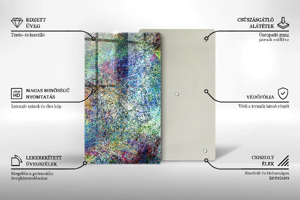 Worktop protector Colorful abstraction of the line