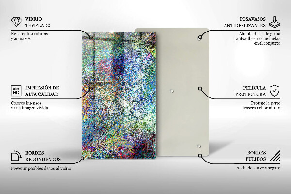 Worktop protector Colorful abstraction of the line