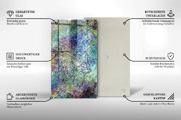 Worktop protector Colorful abstraction of the line