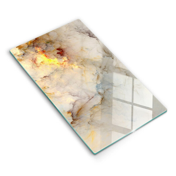 Chopping board Marble texture with gold