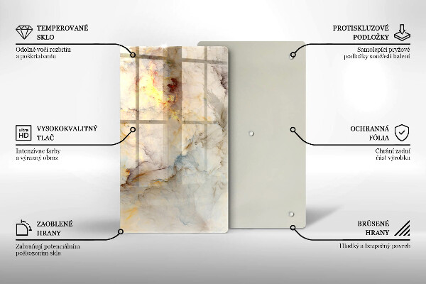 Chopping board Marble texture with gold