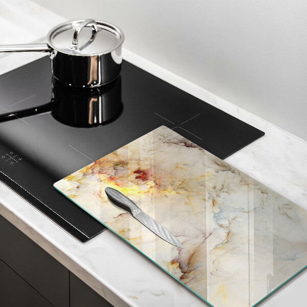 Chopping board Marble texture with gold