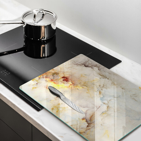 Chopping board Marble texture with gold