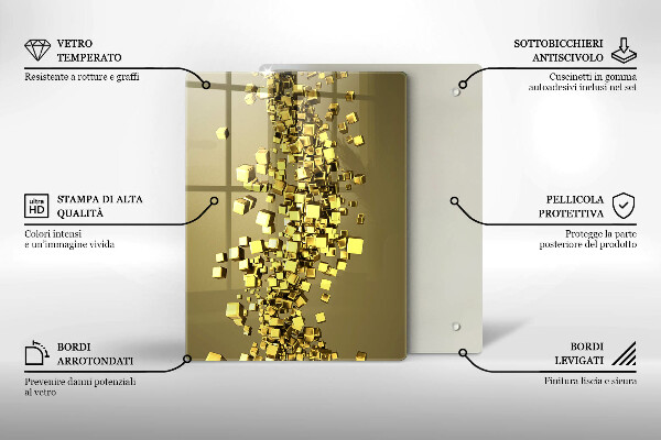 Worktop protector 3D shapes abstraction