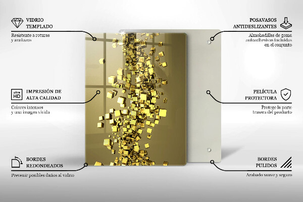 Worktop protector 3D shapes abstraction