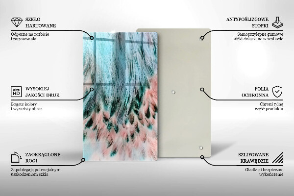 Worktop protector Boho bird feathers