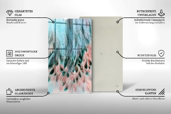 Worktop protector Boho bird feathers