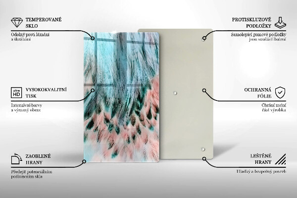 Worktop protector Boho bird feathers