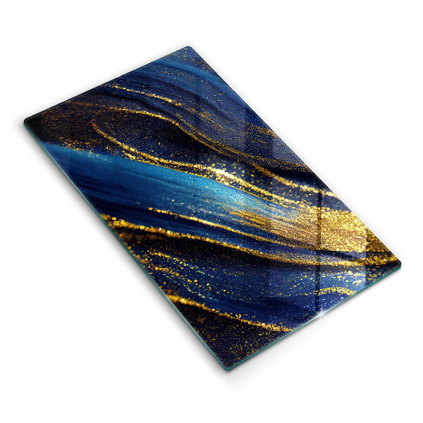 Chopping board Navy blue abstraction