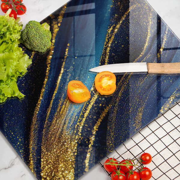 Chopping board Navy blue abstraction