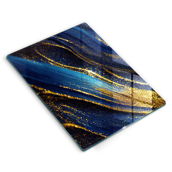 Chopping board Navy blue abstraction