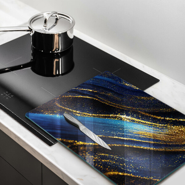 Chopping board Navy blue abstraction