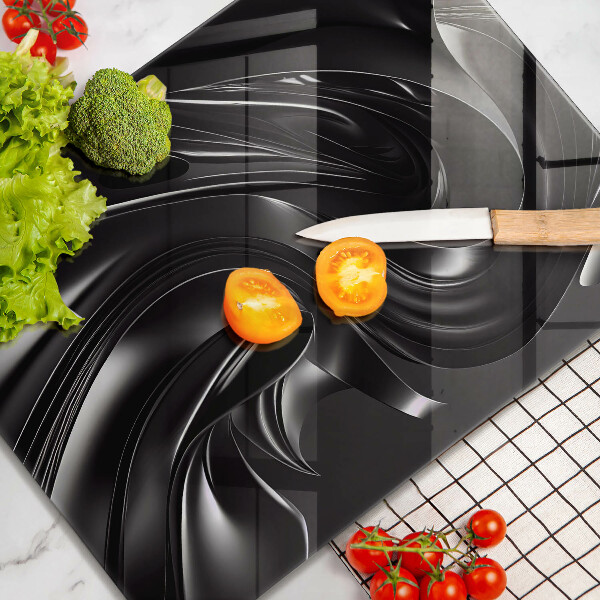 Chopping board Black mass abstraction