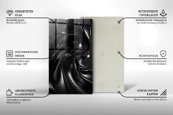 Chopping board Black mass abstraction