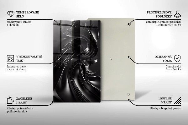 Chopping board Black mass abstraction