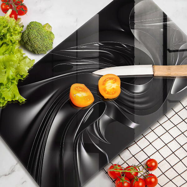 Chopping board Black mass abstraction