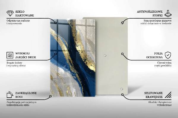 Chopping board Texture with gold