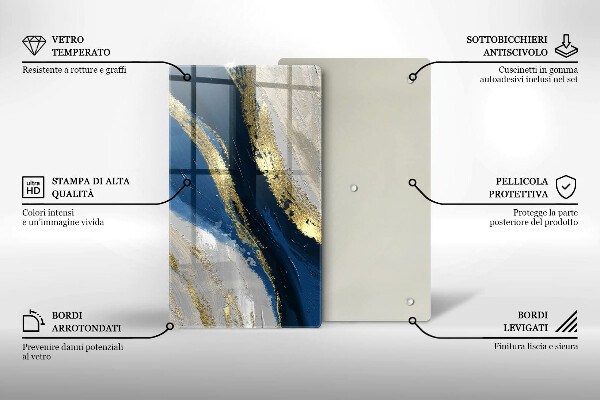 Chopping board Texture with gold