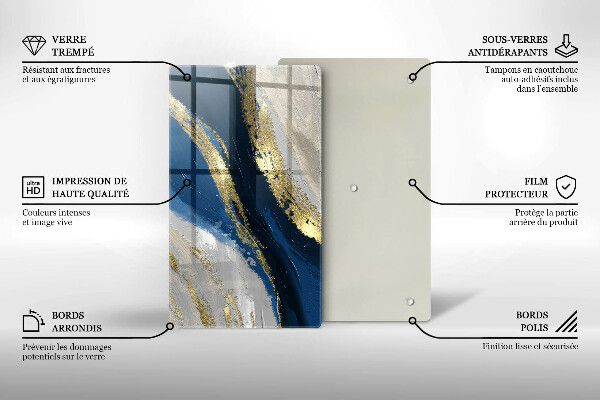 Chopping board Texture with gold