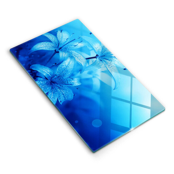 Chopping board Blue flowers