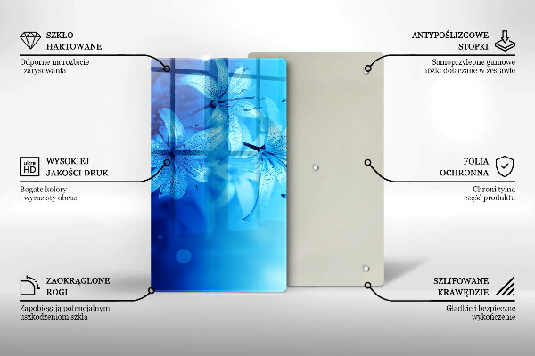 Chopping board Blue flowers