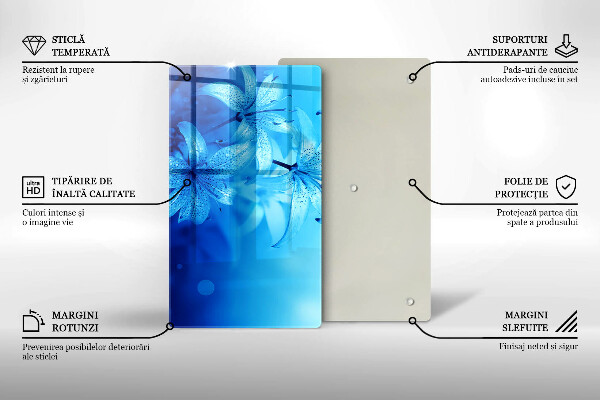 Chopping board Blue flowers