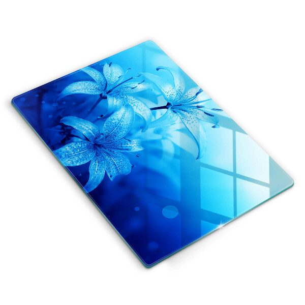 Chopping board Blue flowers